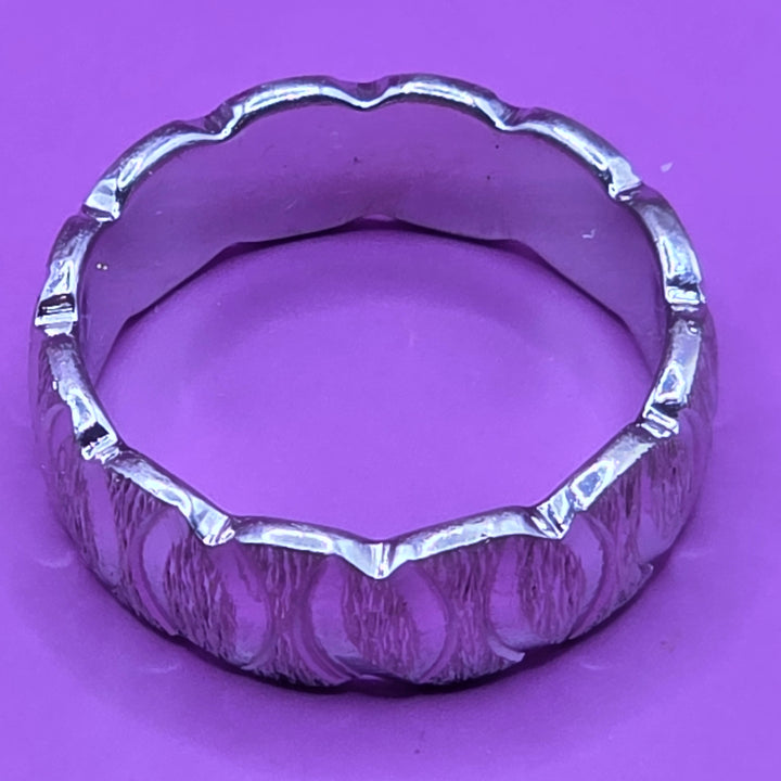 White Gold Fancy Diamond Cut Band