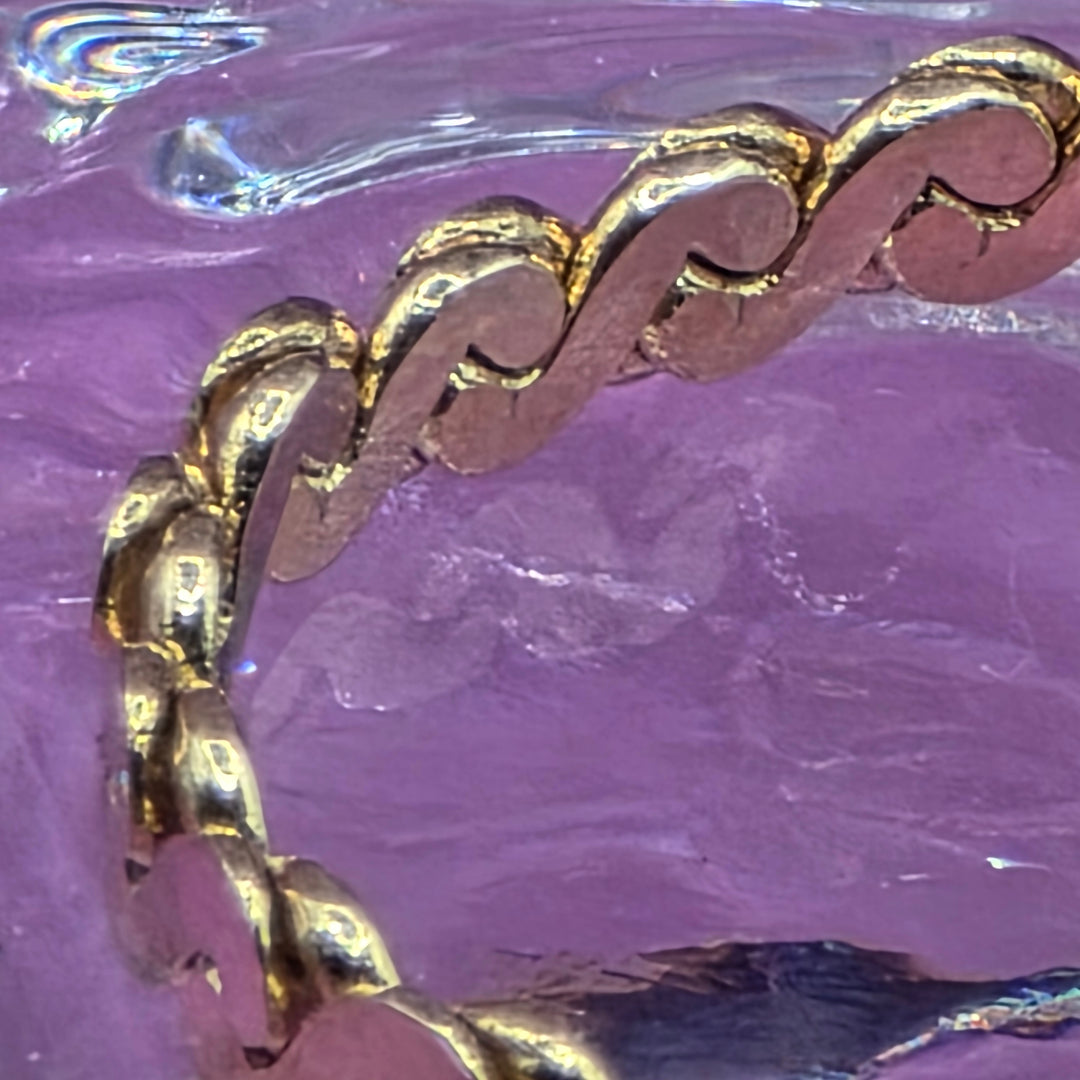 Elegant Gold "S" Link Band RIng