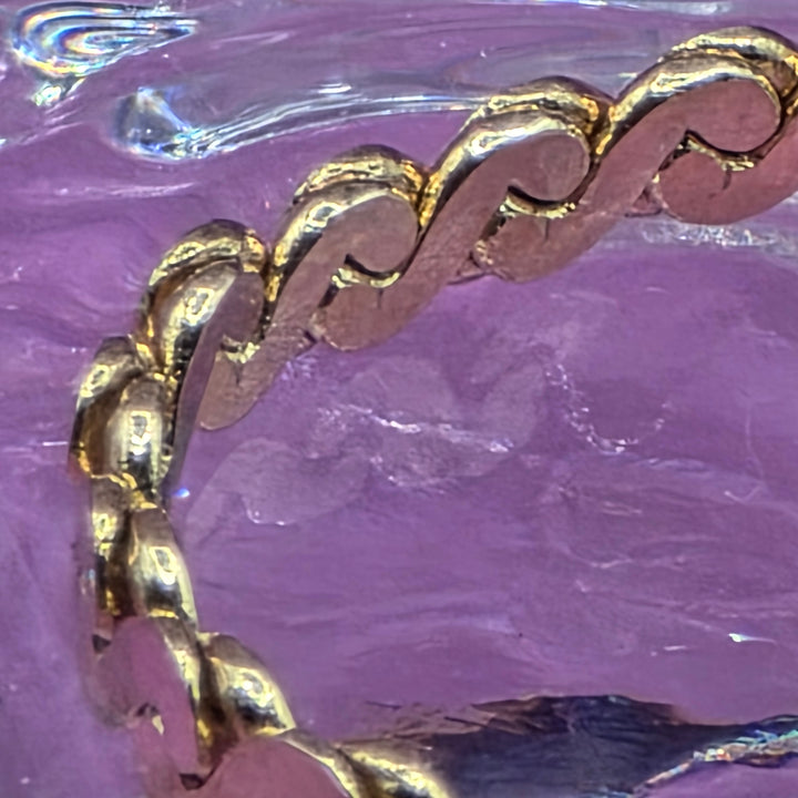 Elegant Gold "S" Link Band RIng