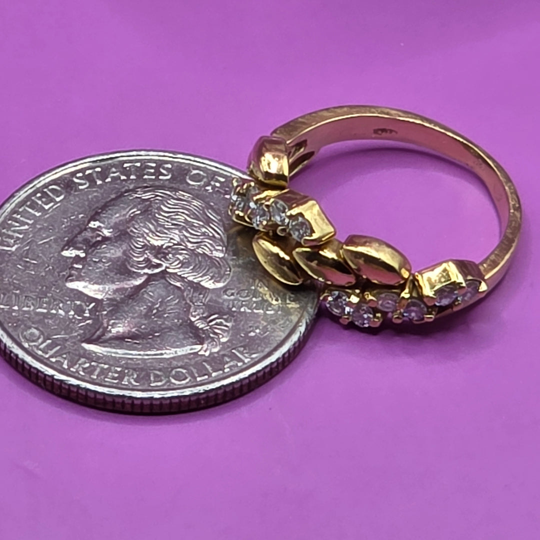 Gold & Diamond Flex Band Ring