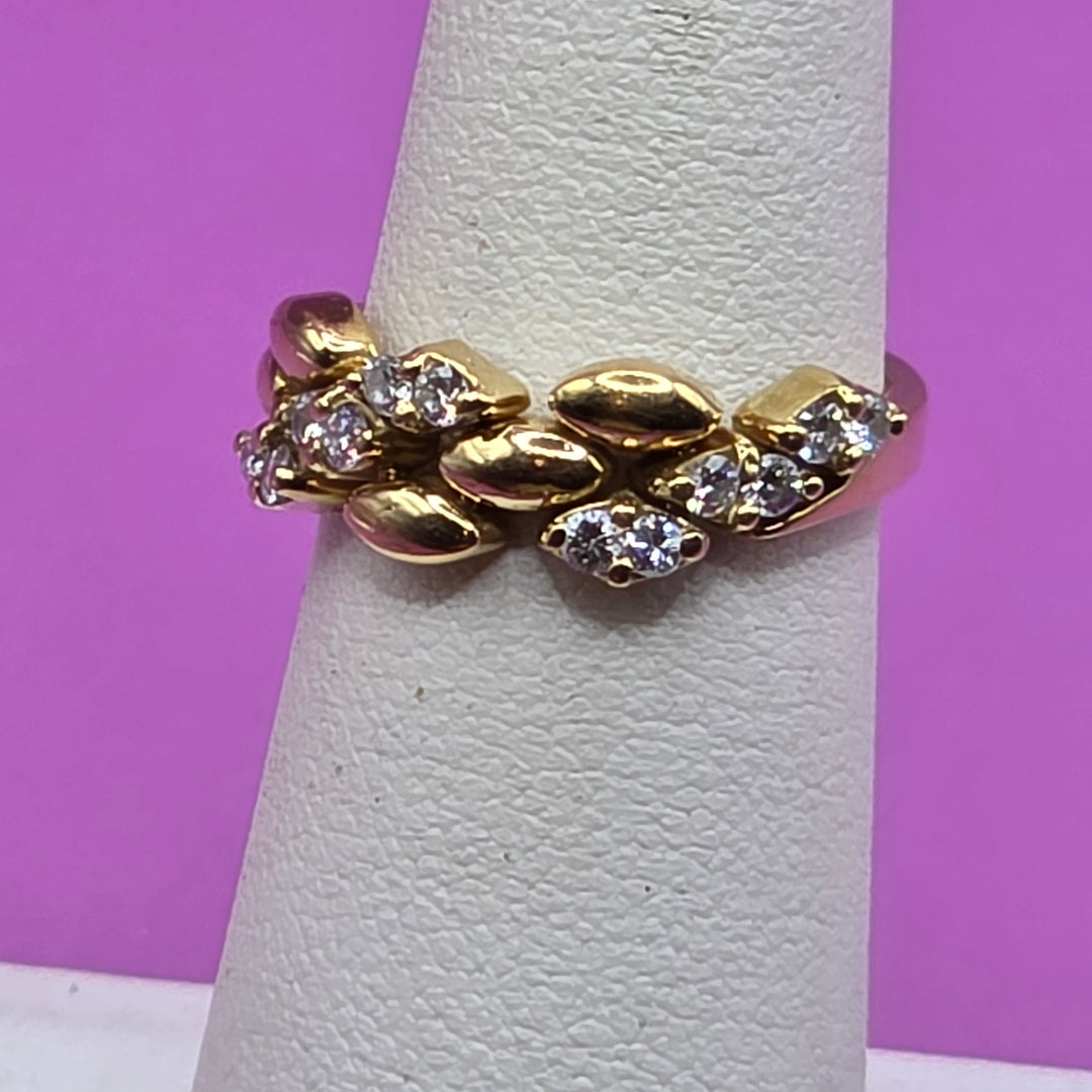 Gold & Diamond Flex Band Ring