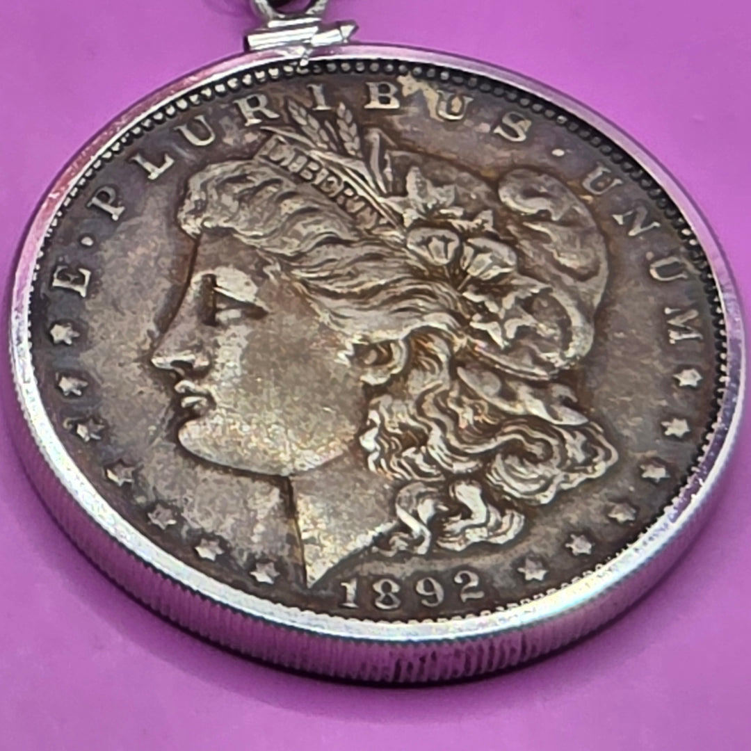 Sterling Silver & 1892 Morgan Dollar Necklace