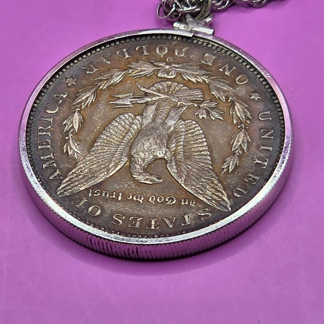 Sterling Silver & 1892 Morgan Dollar Necklace