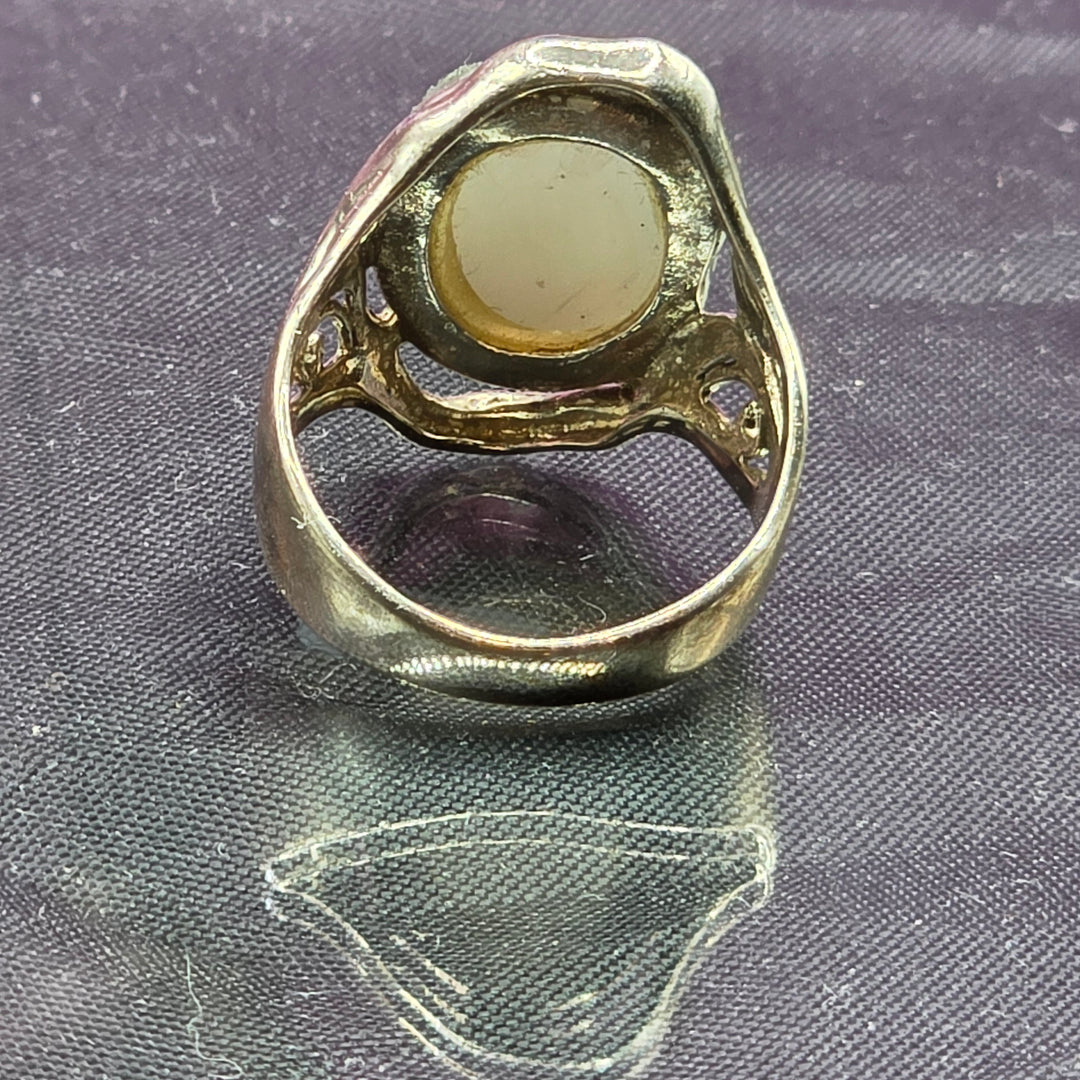 Sterling Silver Druzy (Drusy) Quartz Filigree Ring