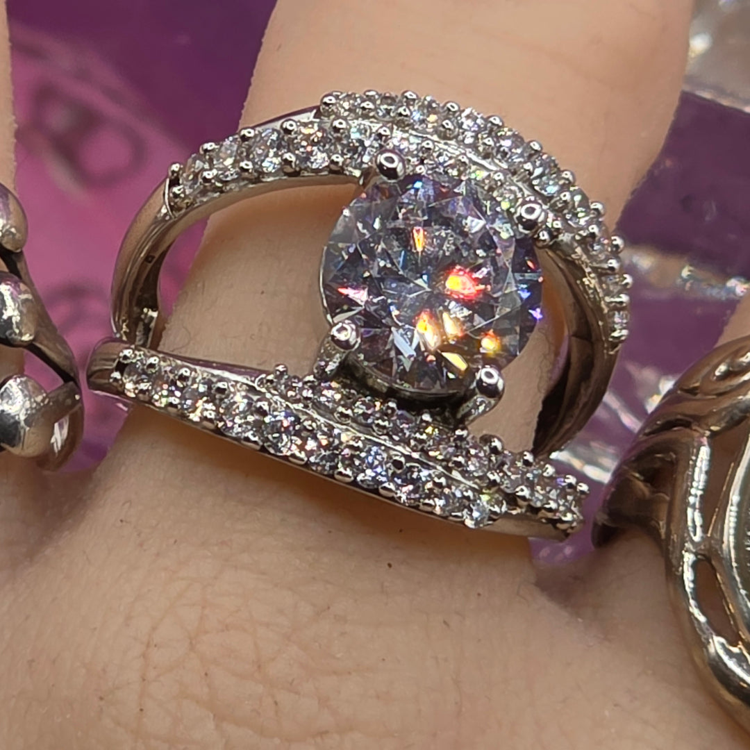 Sterling Silver Bella Luce JTV.com Large Stone Ring