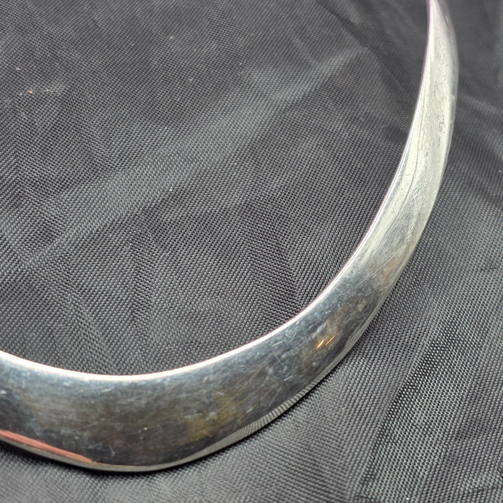 Classic Sterling Silver Modernist U Collar Necklace