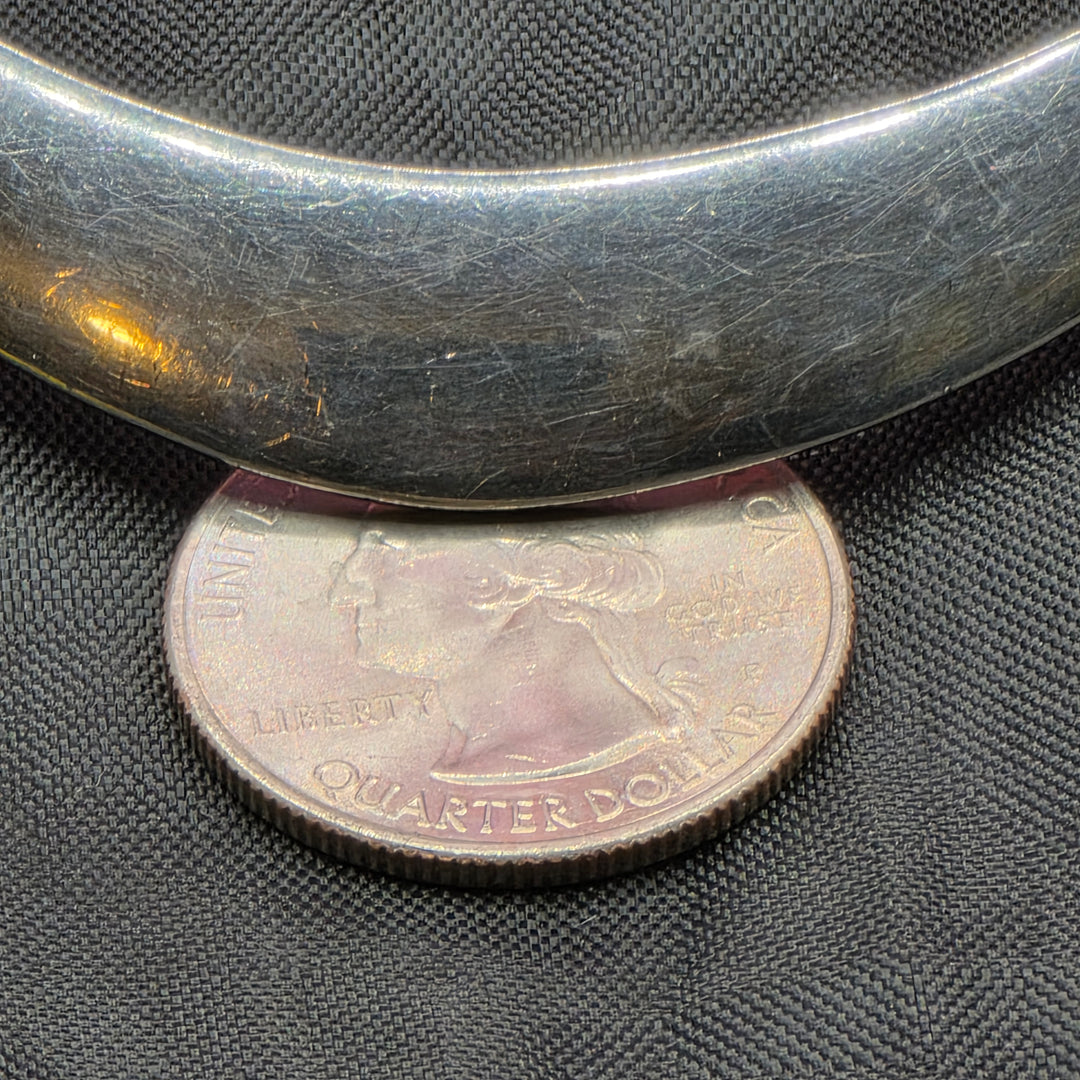 Classic Sterling Silver Modernist U Collar Necklace