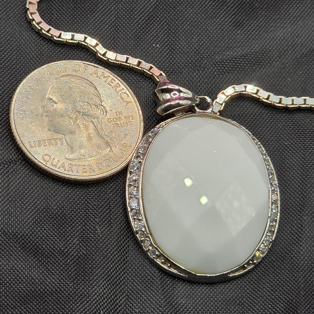 Sterling Silver & White Coral Necklace