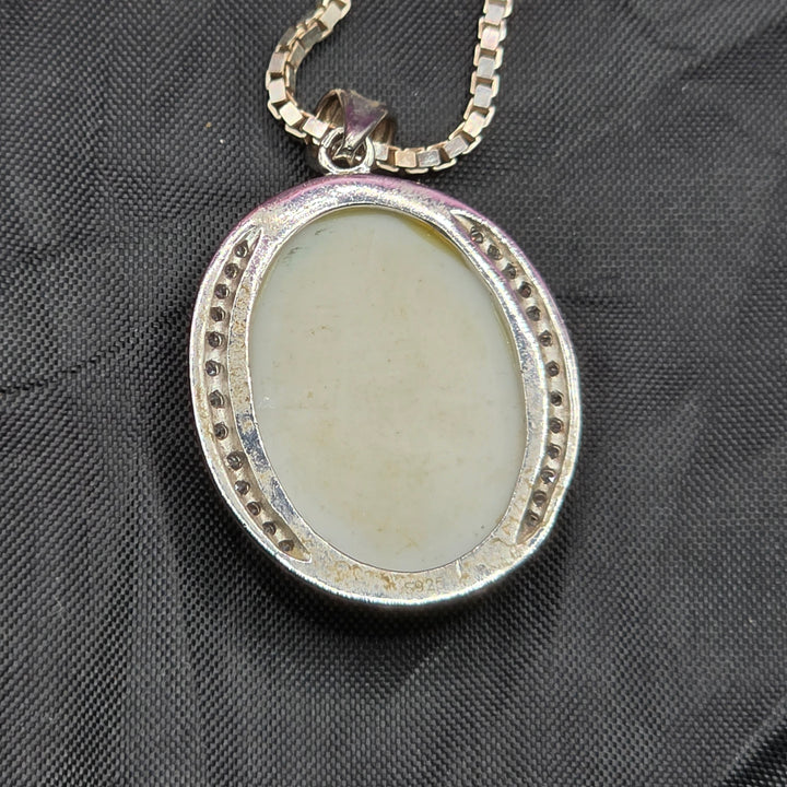 Sterling Silver & White Coral Necklace