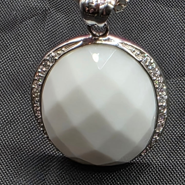 Sterling Silver & White Coral Necklace