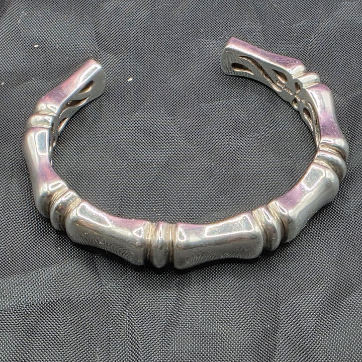 Chunky Sterling Silver RAGE Bamboo Themed Bracelet