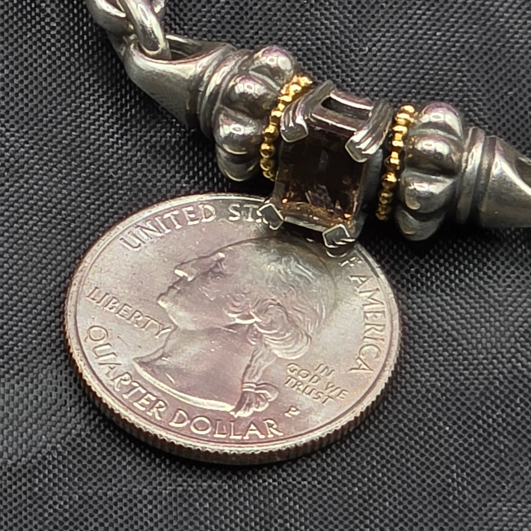 Sterling Silver Chunky Coliseum Link Bracelet