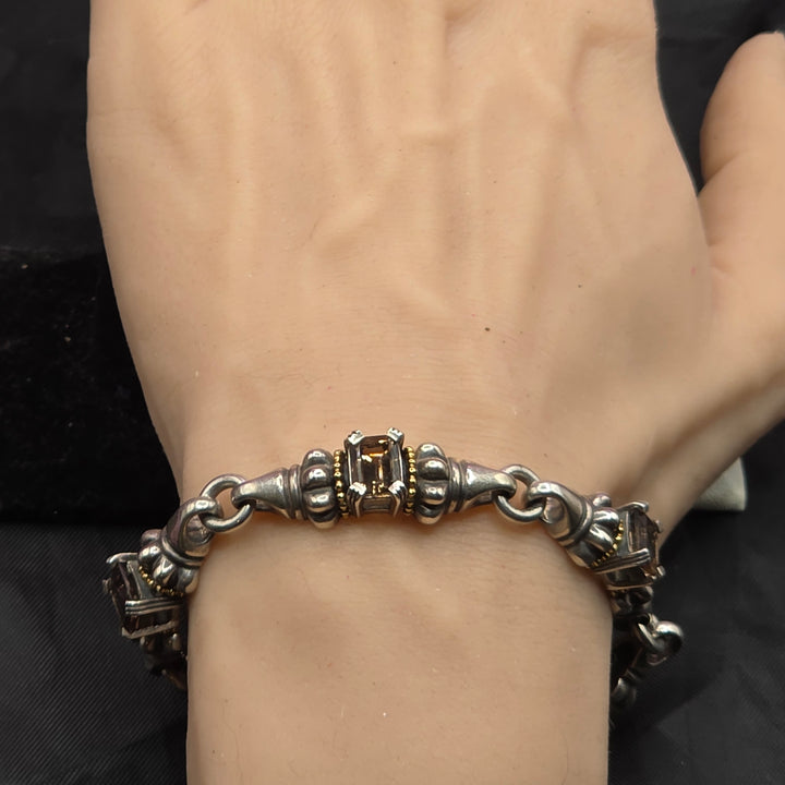 Sterling Silver Chunky Coliseum Link Bracelet