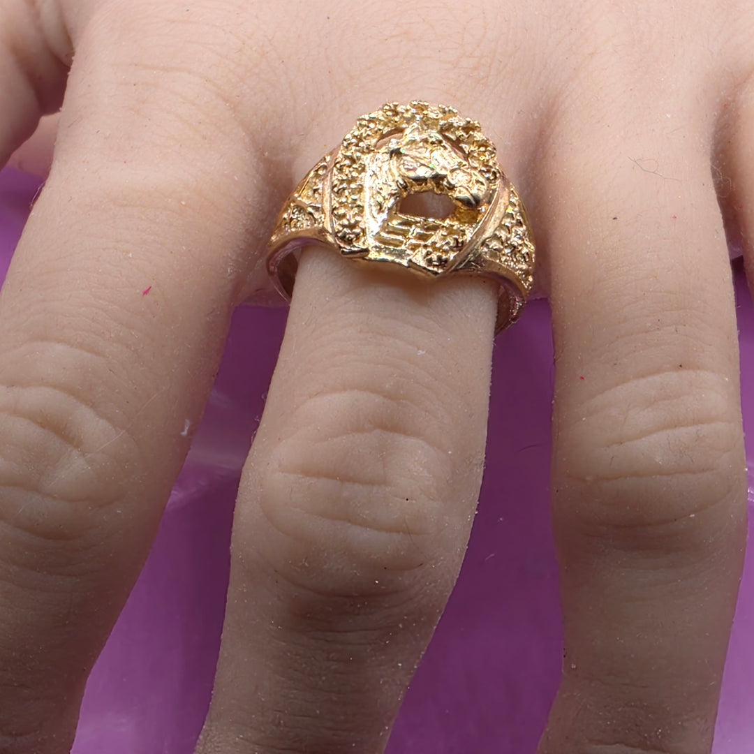 Gold Equestrian Winners Circle Ring