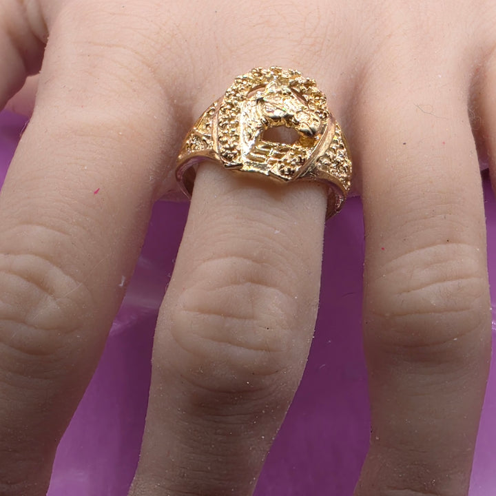 Gold Equestrian Winners Circle Ring