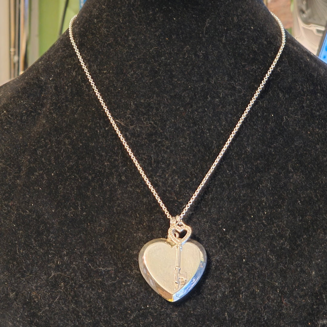 Sterling Silver Key to My Heart Necklace