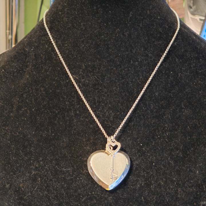 Sterling Silver Key to My Heart Necklace