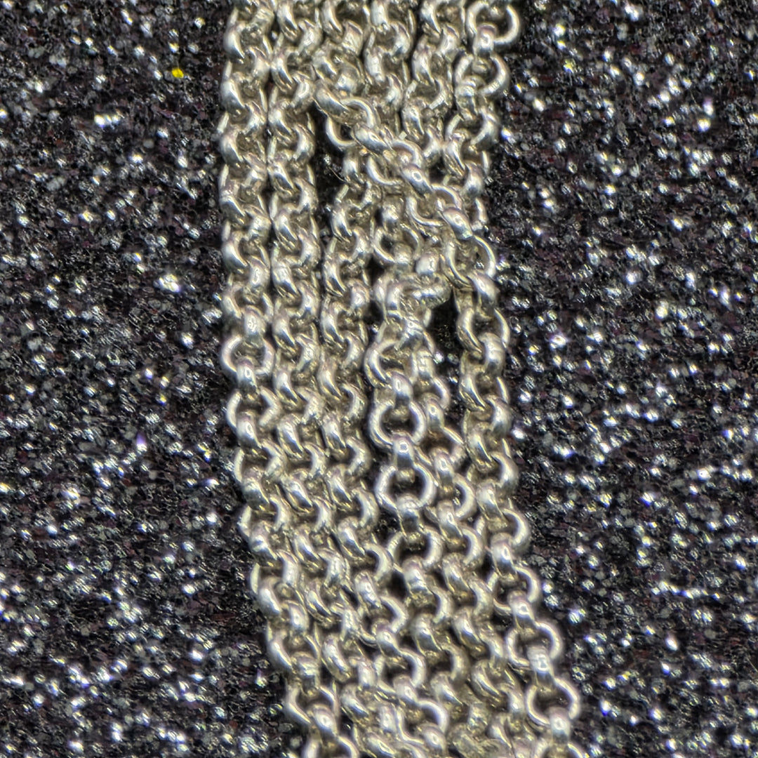 Sterling Silver Mesh Center Heart Choker
