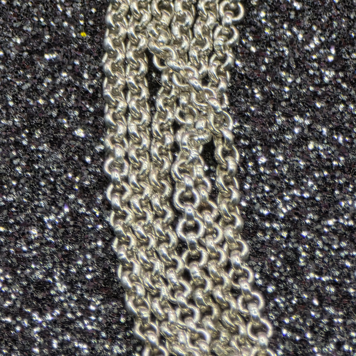 Sterling Silver Mesh Center Heart Choker