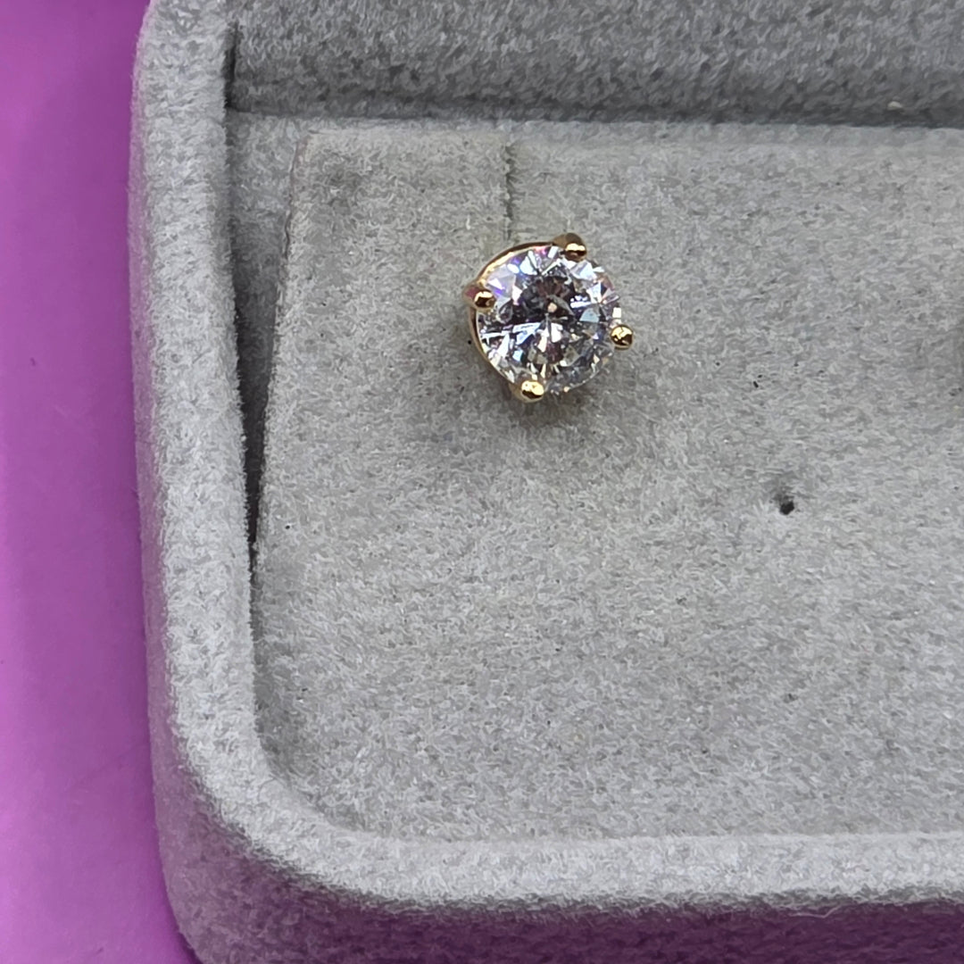 14K Gold & Diamond Stud Earrings