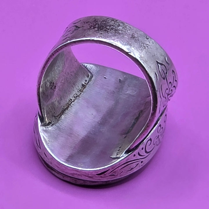 Sterling Silver Symmetrical Scrollwork Statement Ring