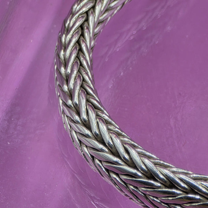 Sterling Silver Intricate Wheat Link Bracelet