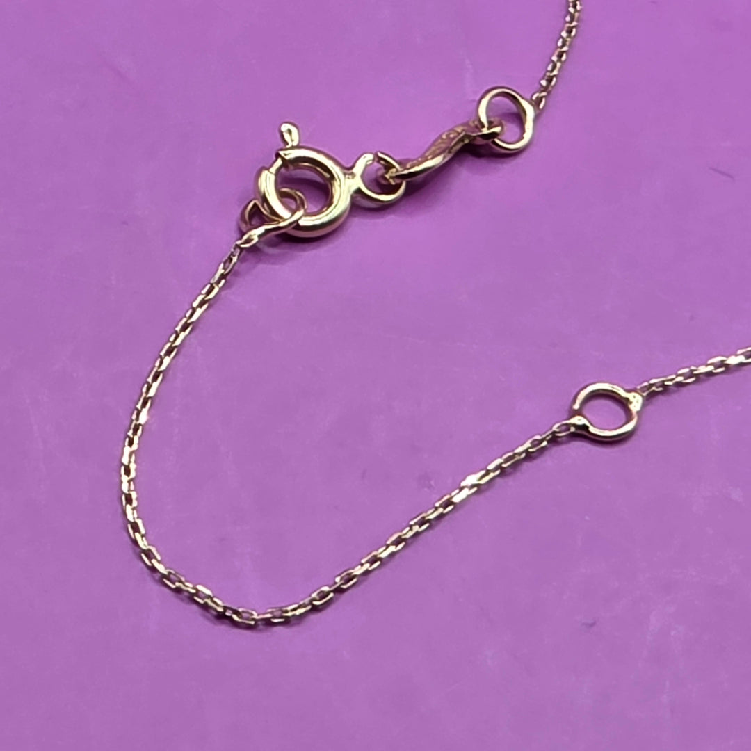 Authentic Sloane 14K Gold Long Vertical Bar Necklace