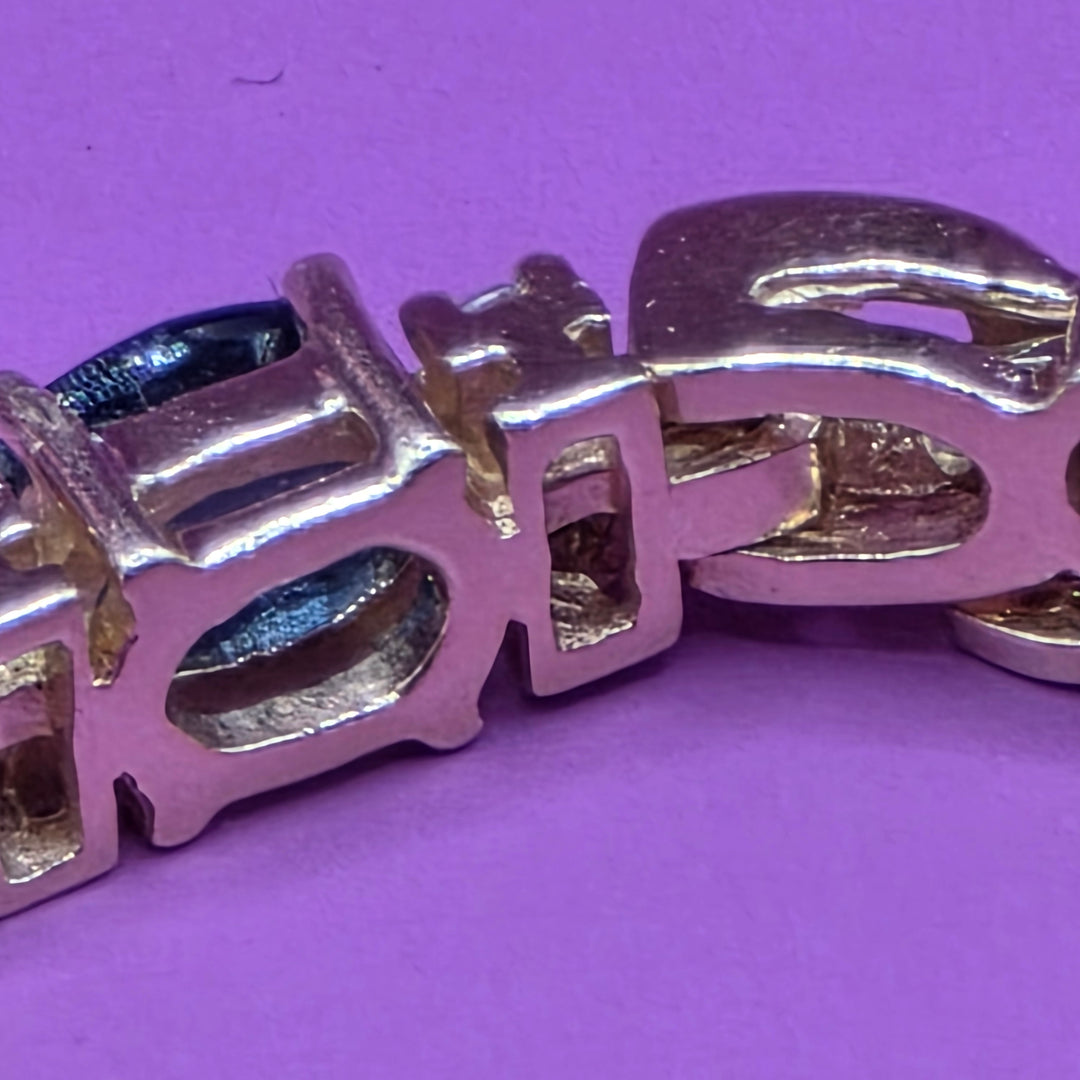14K Gold, Diamond & Sapphire Coliseum Link Bracelet
