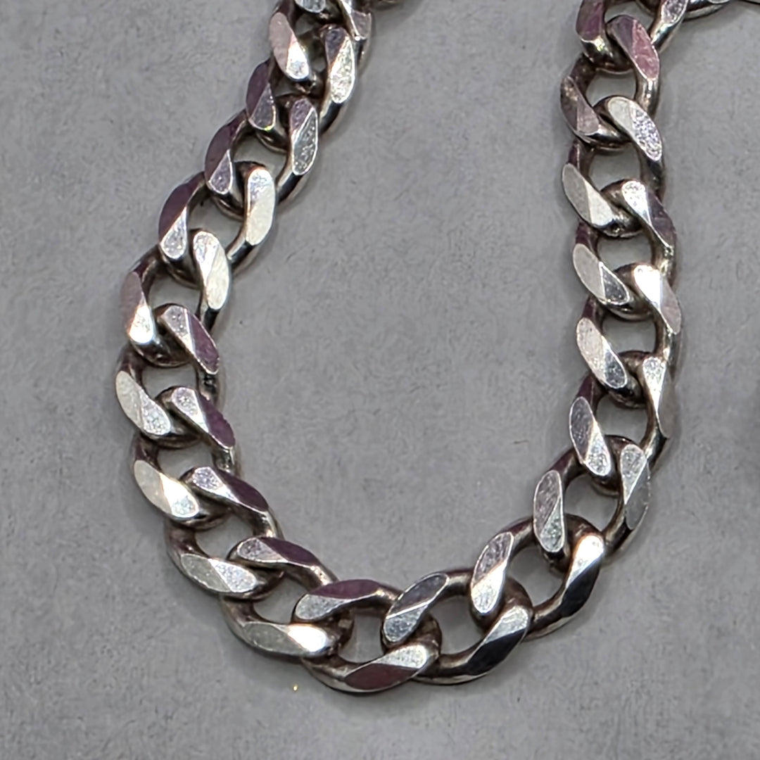 Hefty Sterling Silver Aztec Face Mask Necklace