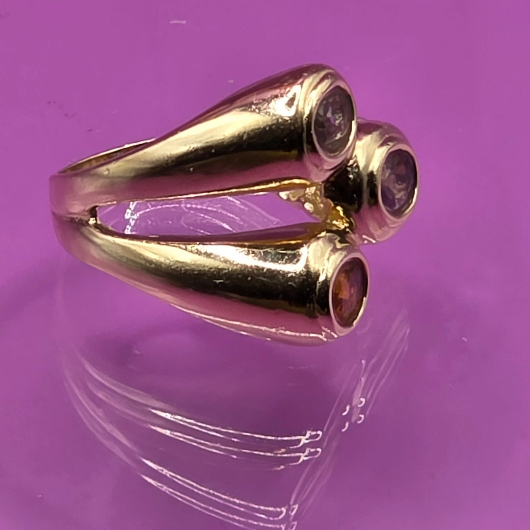 14K Gold Multi-Gem Statement Ring