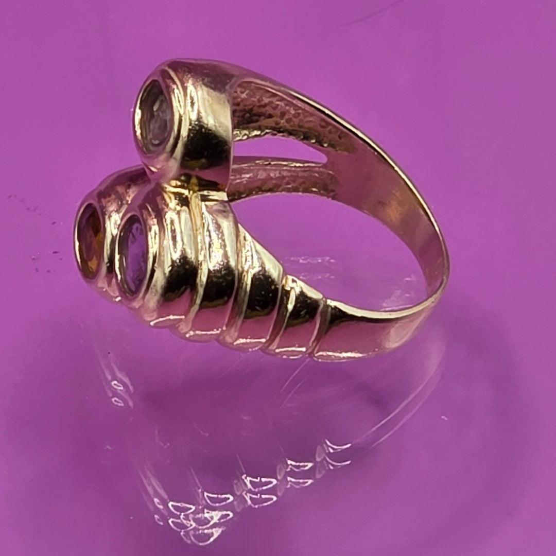 14K Gold Multi-Gem Statement Ring