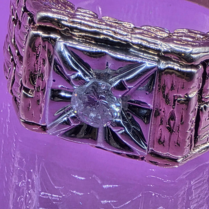 Gold and Diamond Baker's Top Nugget Ring