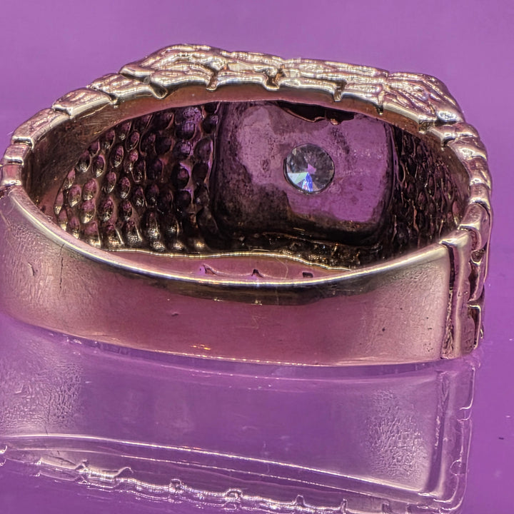 Gold and Diamond Baker's Top Nugget Ring