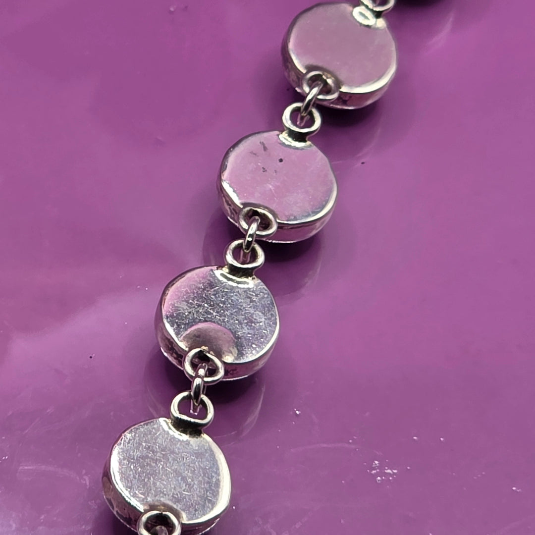 Sterling Silver & Polished Lapis Lazuli Bracele