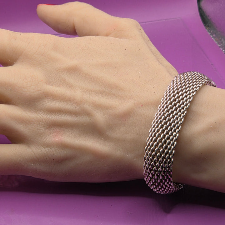 Authentic Tiffany & Co. Sterling Silver Mesh Bracelet