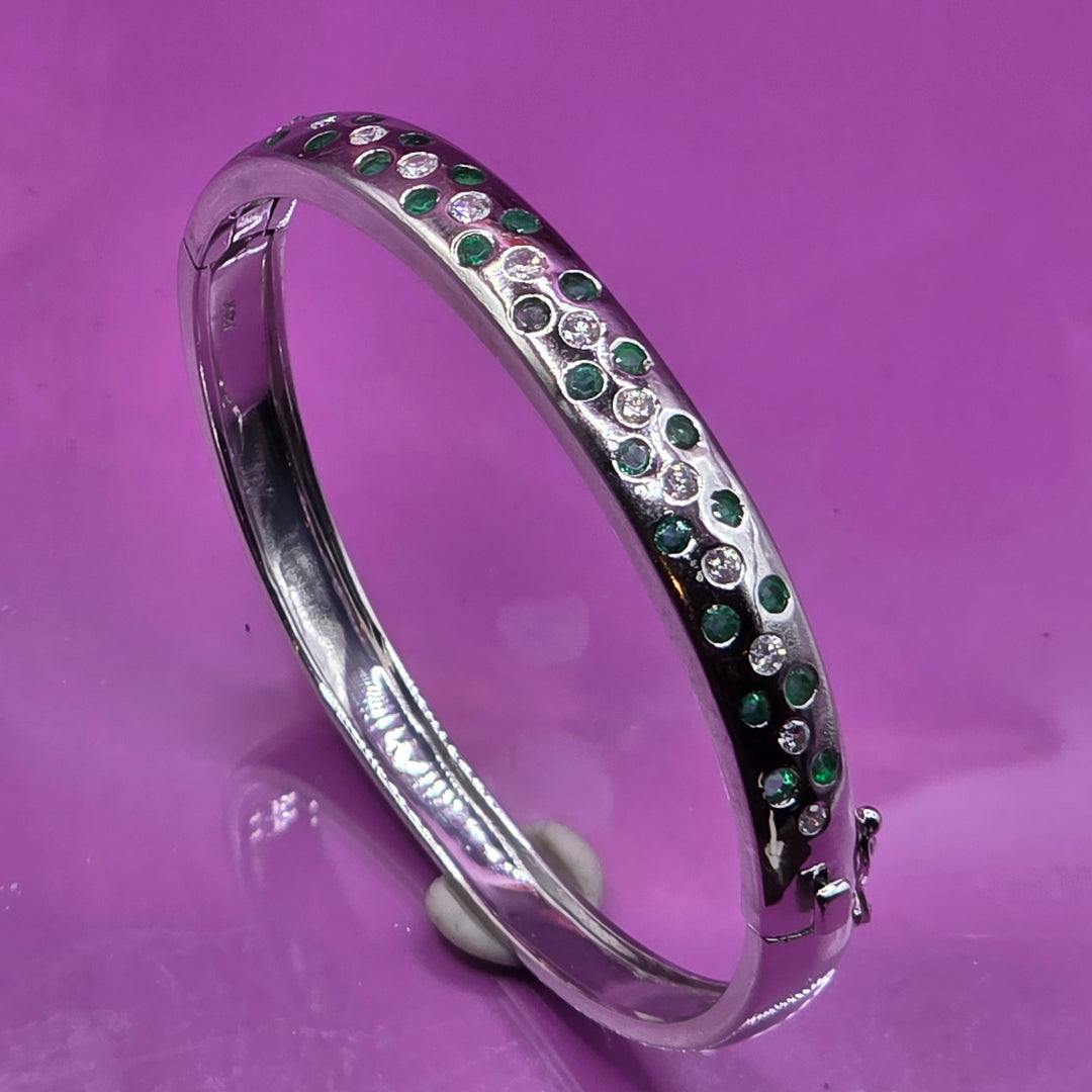 14K Gold, Diamond & Emerald Bracelet & Ring Set