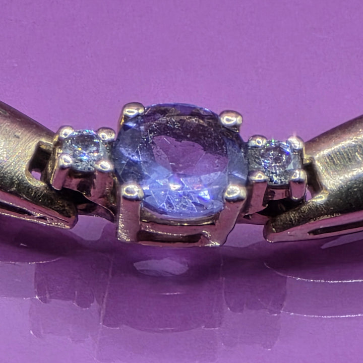 14K Gold, Diamond & Iolite Coliseum Long Link Bracelet