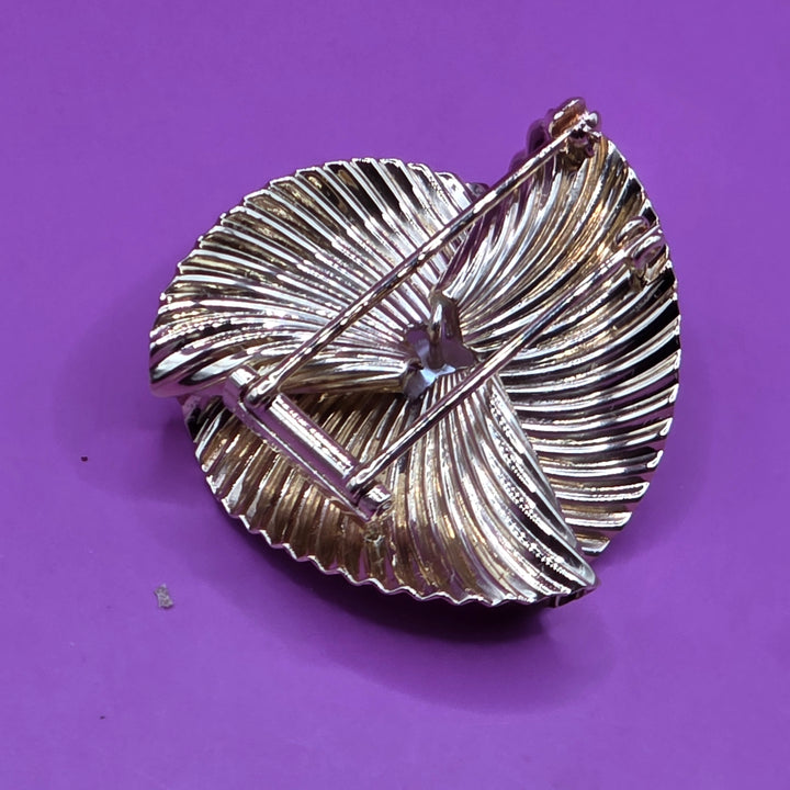 Vintage Tiffany & Co 14K Gold & Pearl Swirled 3D Brooch