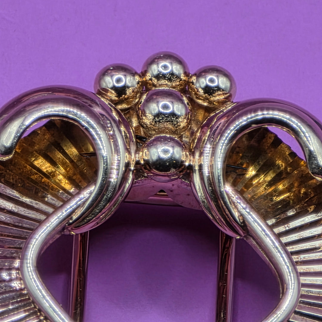 Vintage 14K Gold Bold Art Deco Cartier Brooch