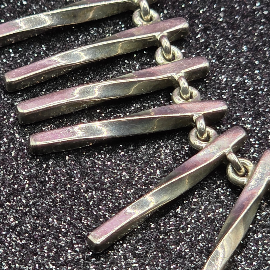 Cleopatra Style Twisted Bar Sterling Silver Choker