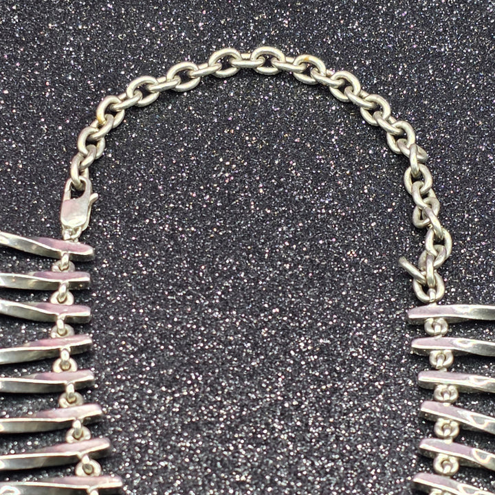 Cleopatra Style Twisted Bar Sterling Silver Choker