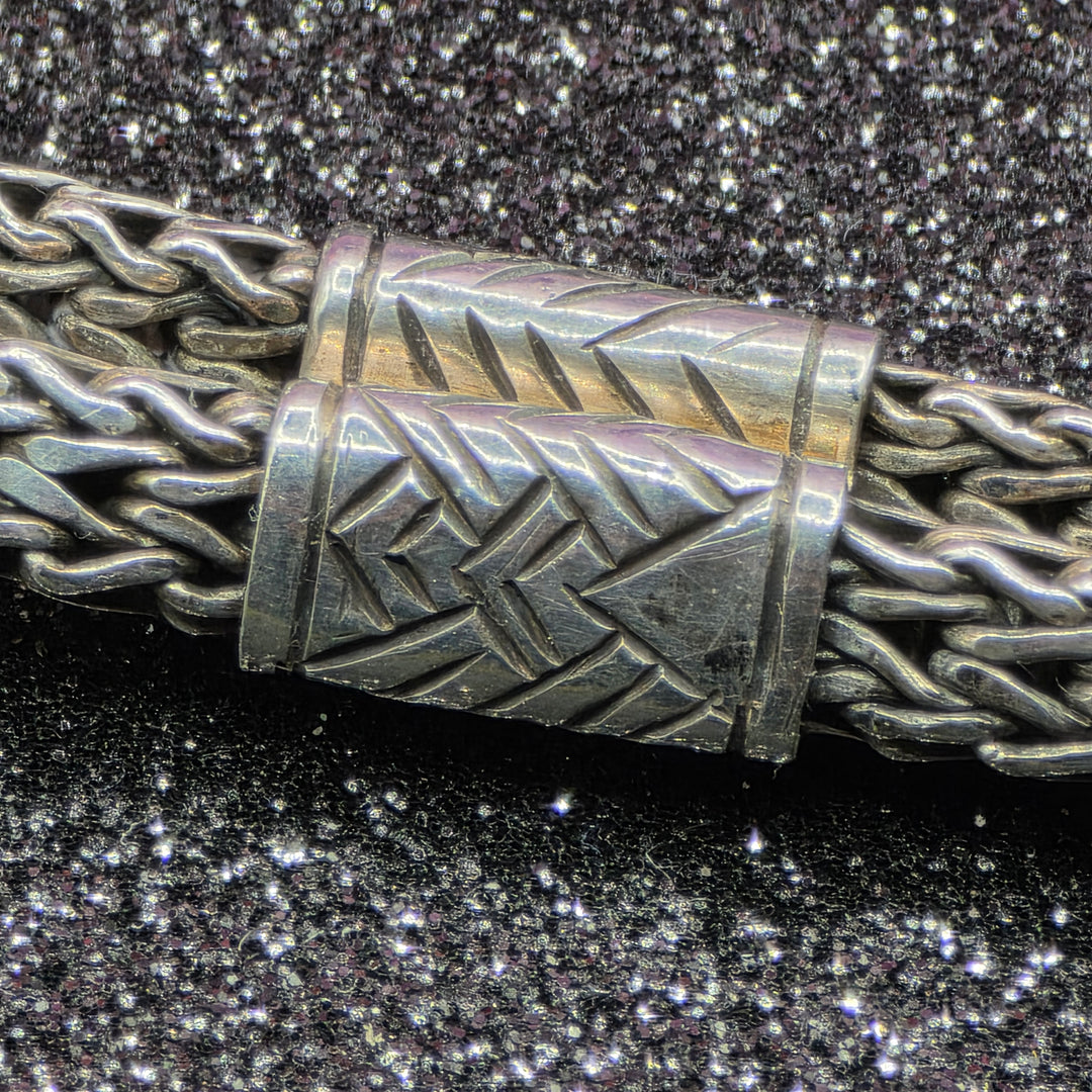 Authentic John Hardy Sterling Silver Double Wheat Link Necklace