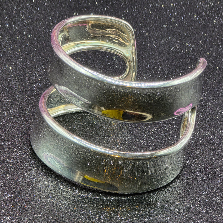 Sterling Silver Chunky, Wide Split Cuff Bracelet