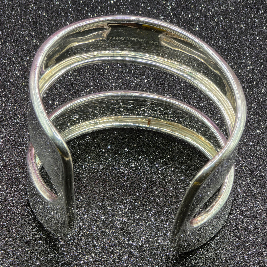 Sterling Silver Chunky, Wide Split Cuff Bracelet