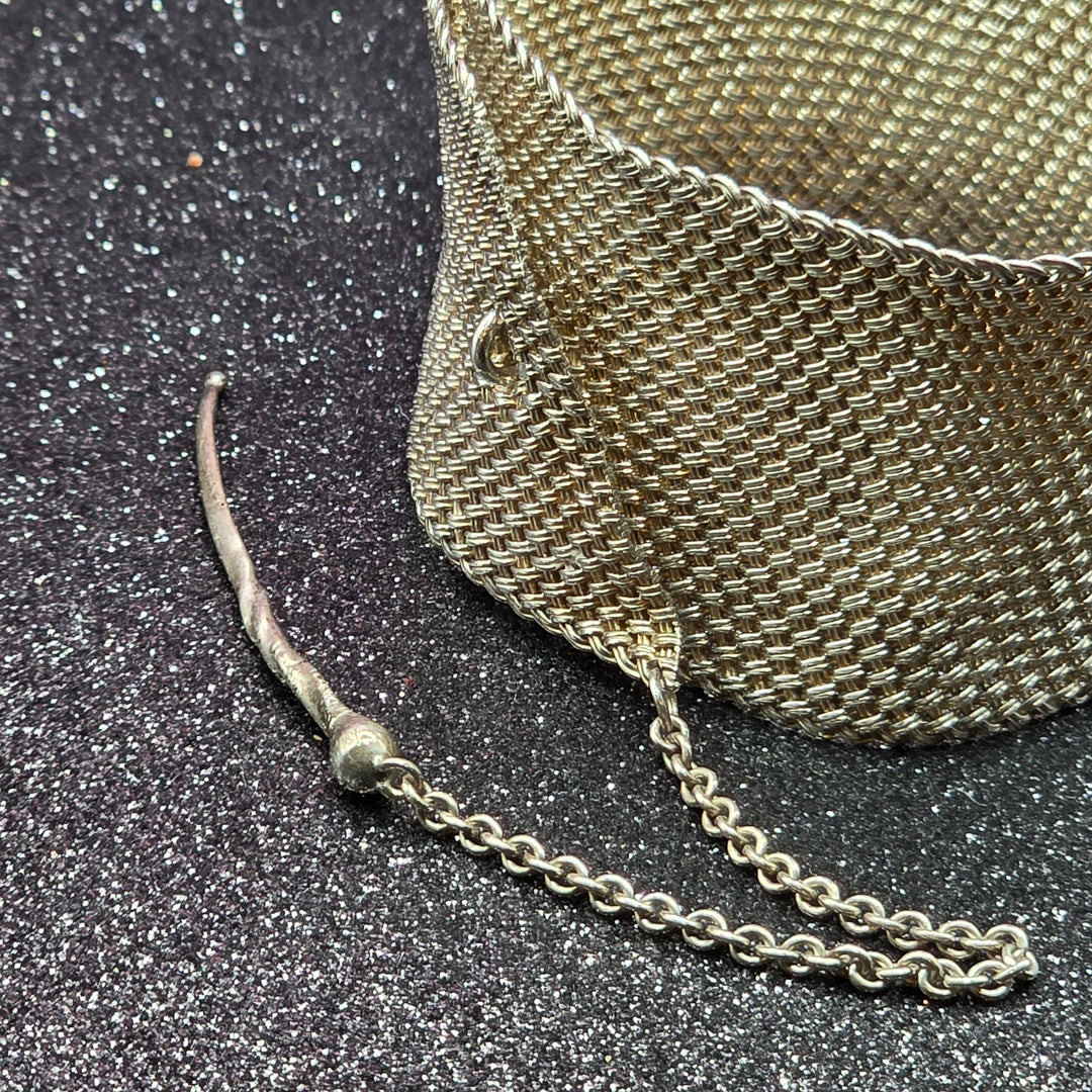 Sterling Silver Wide Ribbon Strap Bracelet
