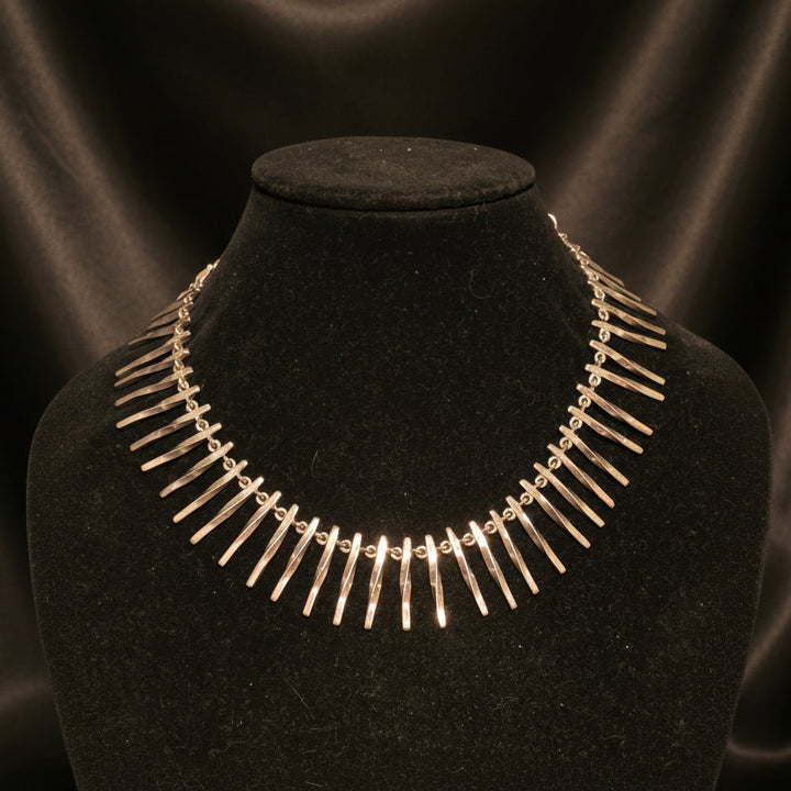 Cleopatra Style Twisted Bar Sterling Silver Choker