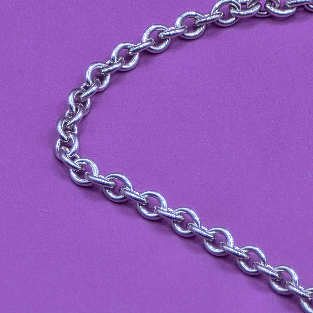 Tiffany & Co Heart & Round Tag Sterling Silver Necklace