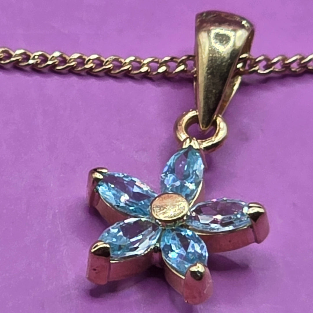 18K & 14K Gold & Colored Quartz Ring, Necklace & Earrings Set