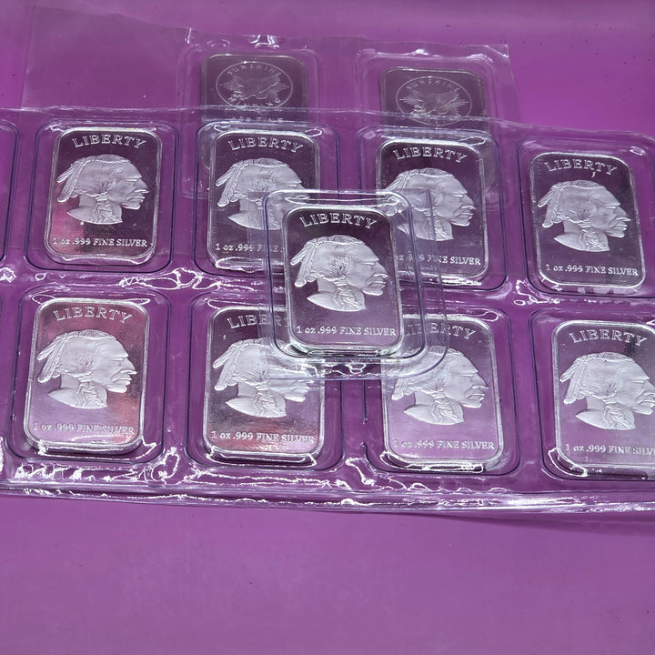 1 Ounce .999 Fine Silver Bars