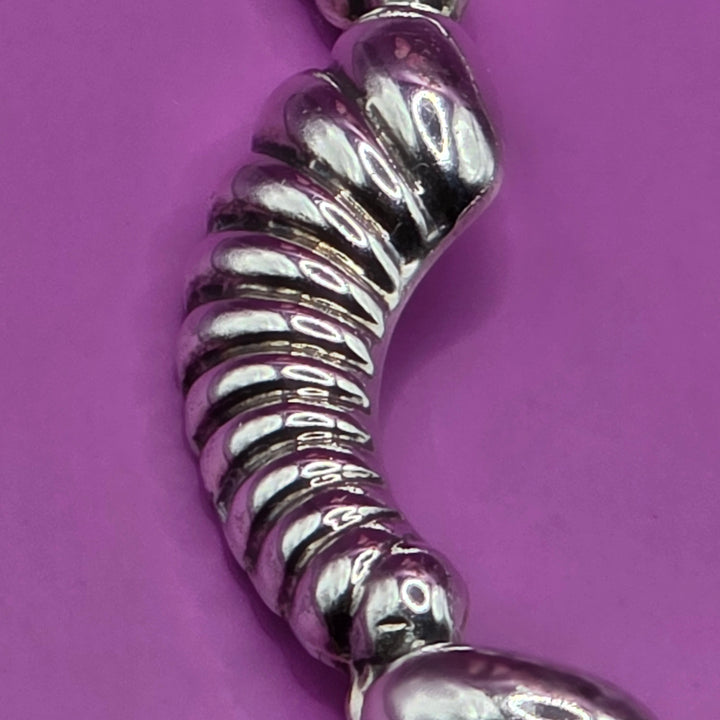 Vintage Sterling Silver Graduated Segmented Choker